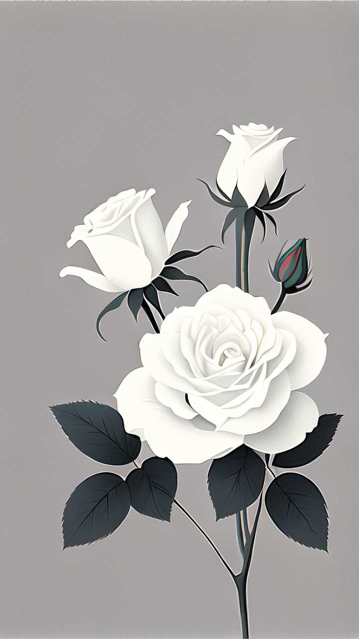 白色玫瑰花