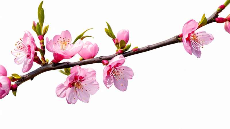 春季桃花元素插画 4