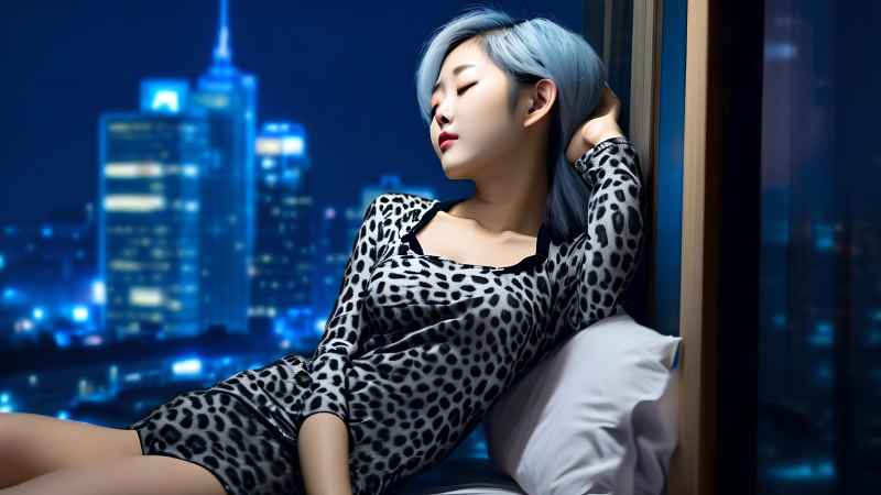 不同的睡姿的美女摄影图 93