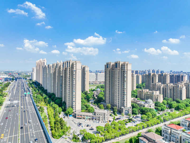 航拍昆山城市风光建筑大景 37