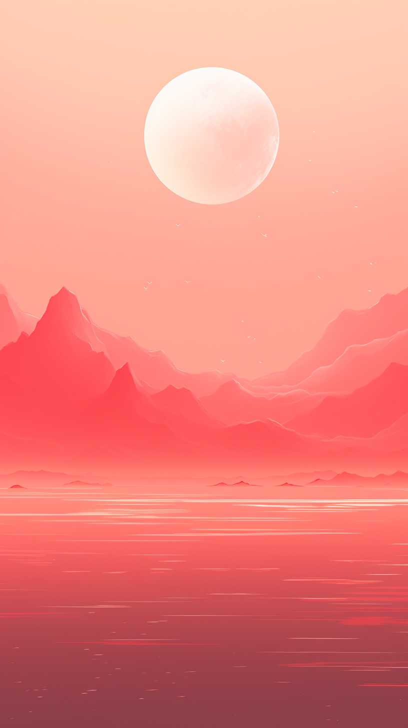 红色背景艺术图