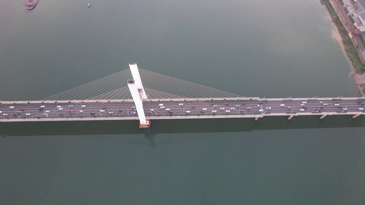 湖南湘潭城市风光地标建筑航拍 
