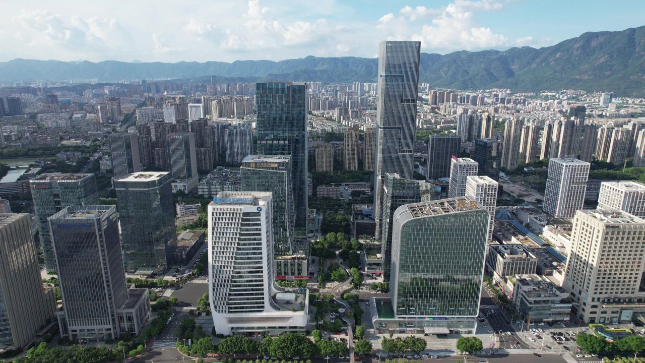 福建福州金融街万达广场航拍