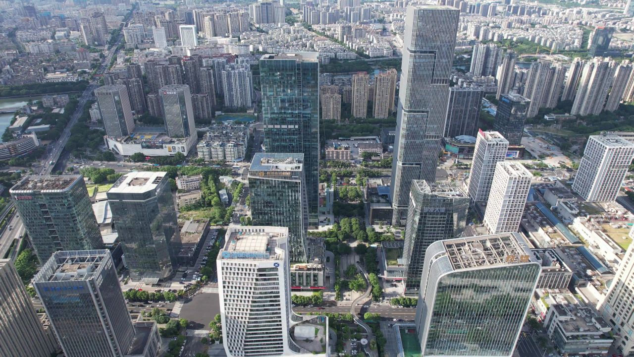 福建福州金融街万达广场航拍