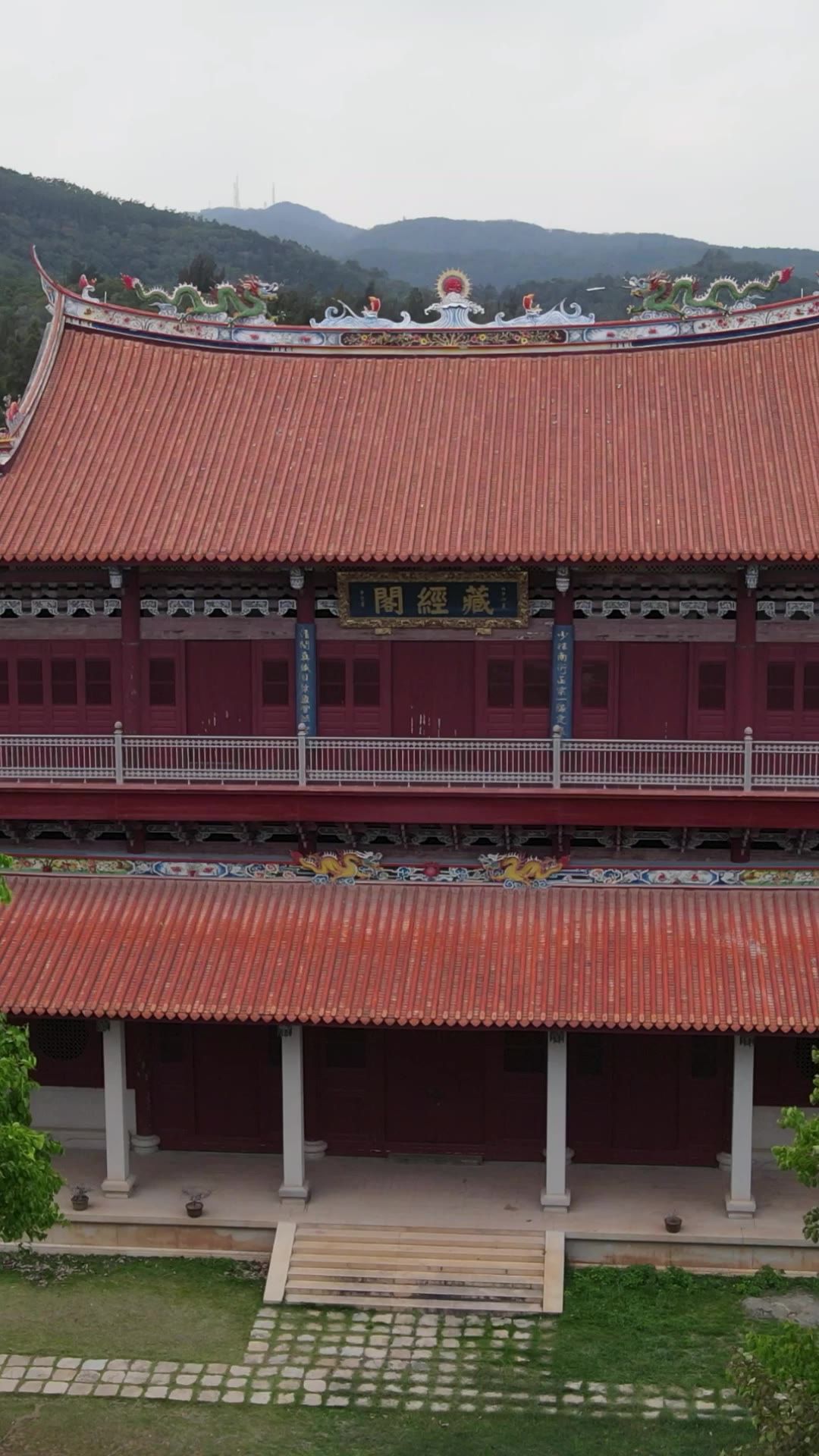  福建泉州少林寺竖屏航拍