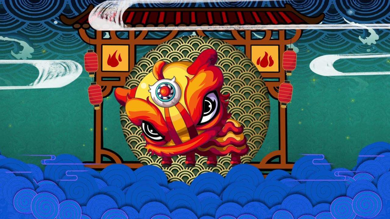 古风背景视频 中国风 意境春天 桃花 水墨 42