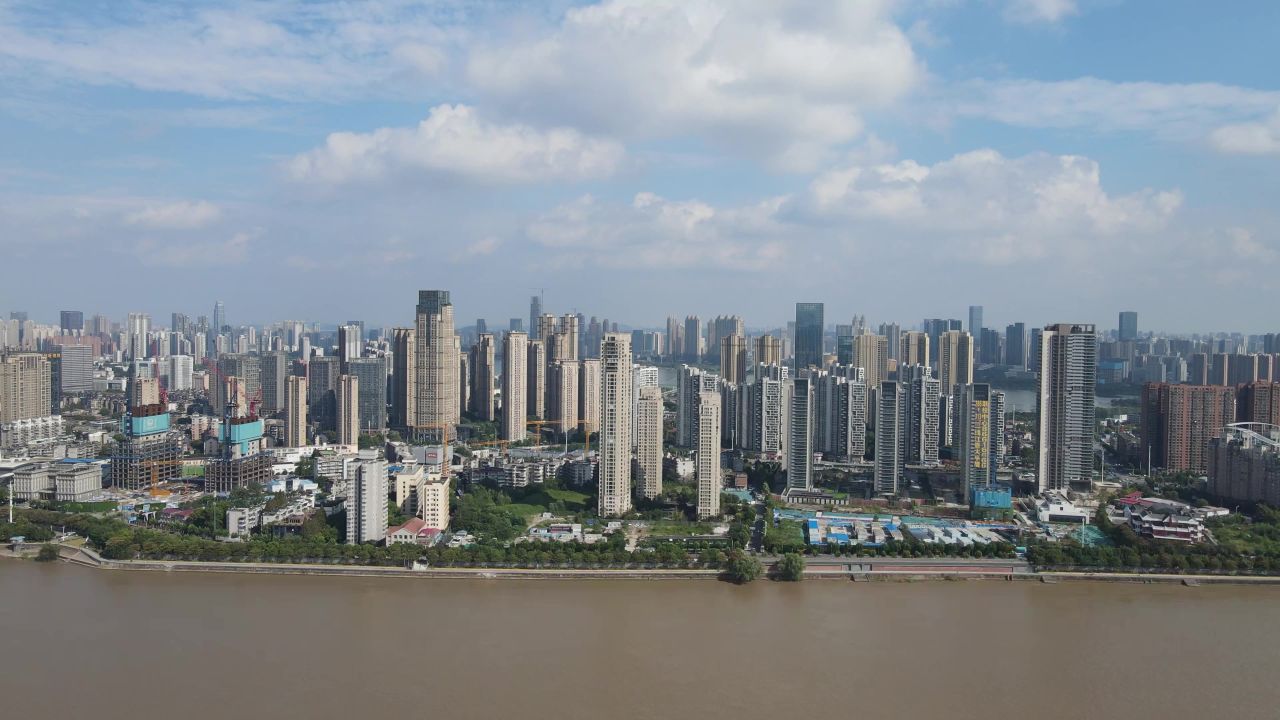 武汉城市风光天际线航拍