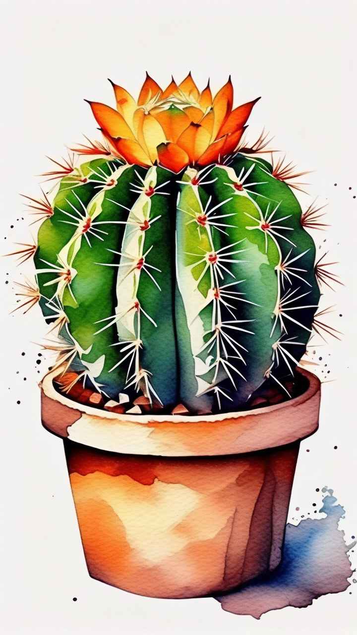 仙人掌自然植物插画 10