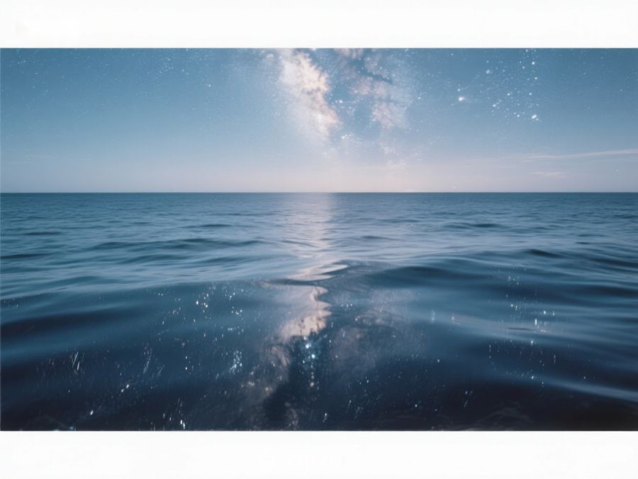 宁静海面与星空倒影 48