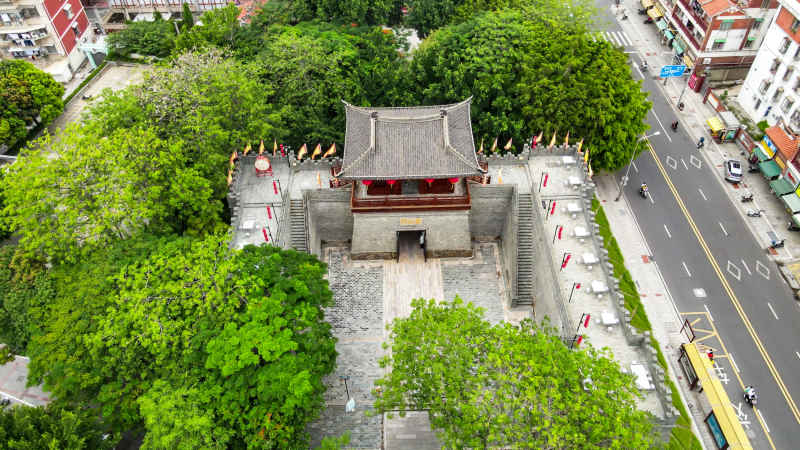福建泉州城市风光航拍图 