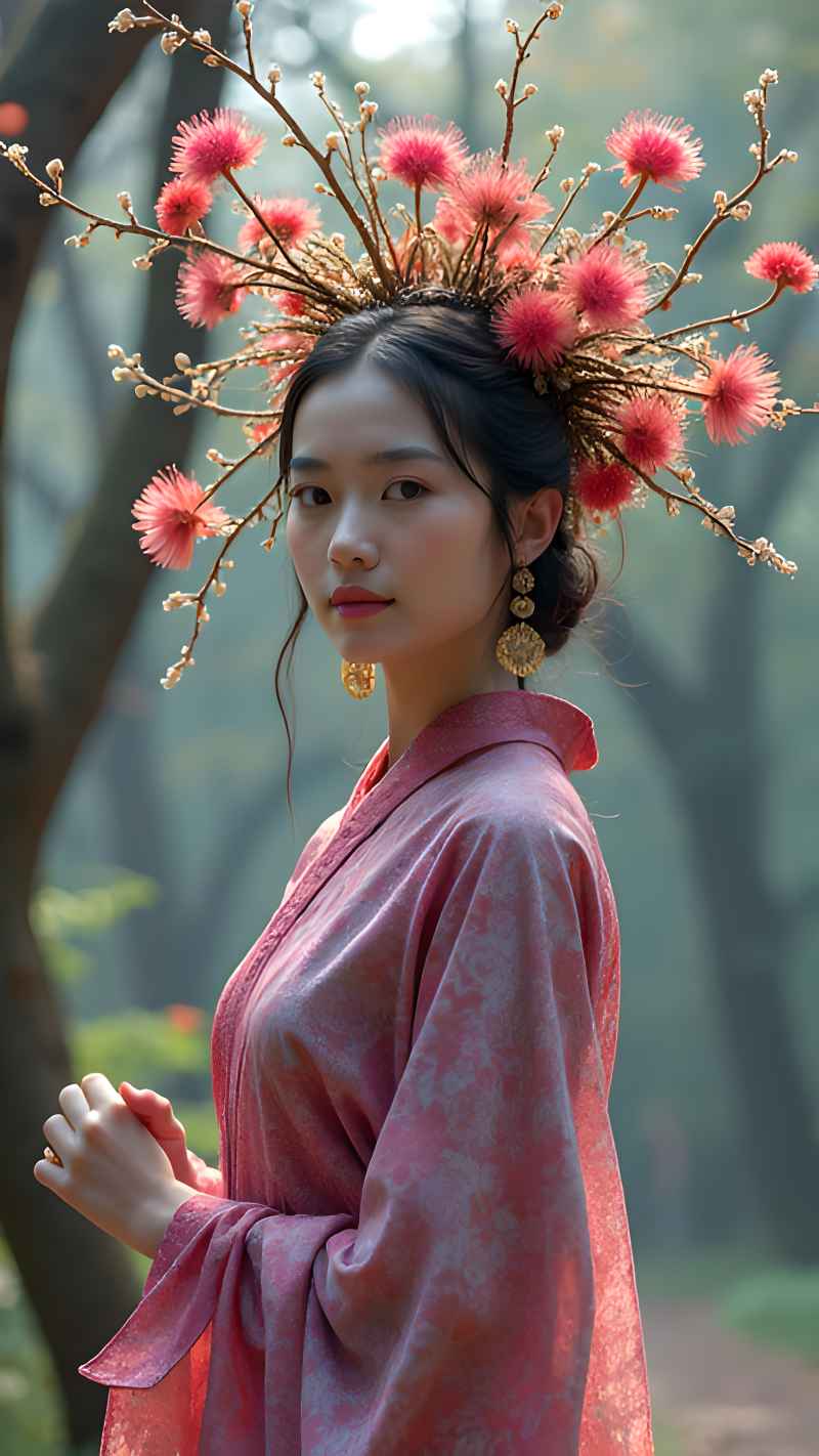 森林系列五颜六色古风艺术美女 22