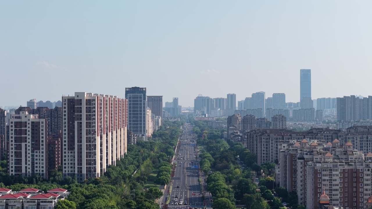 航拍昆山城市大景风光 5