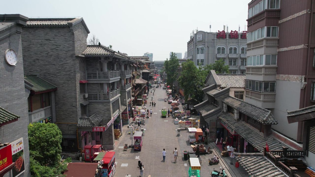 河南许昌城市风光地标建筑航拍 