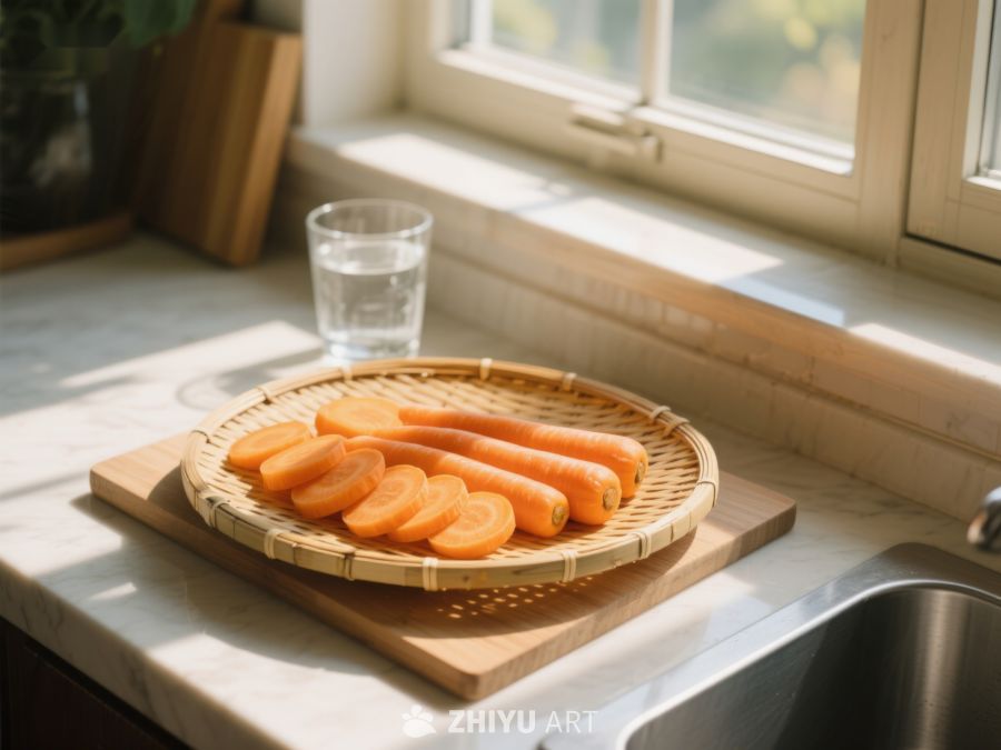 阳光下的胡萝卜切片 569