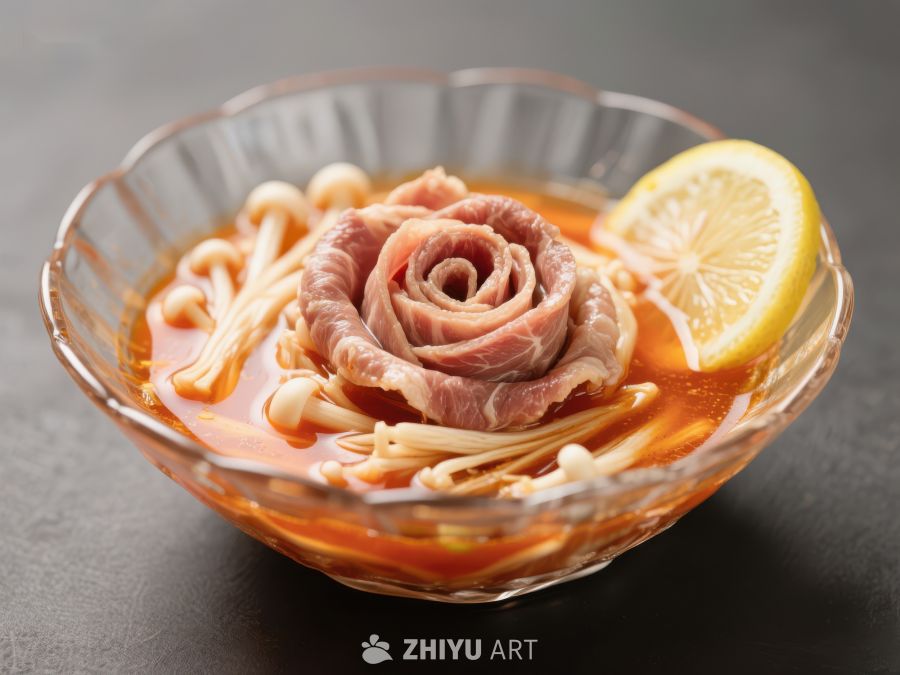 精致肉卷与金针菇汤 413