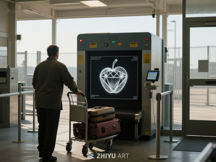 行李安检机显示钻石图像 759