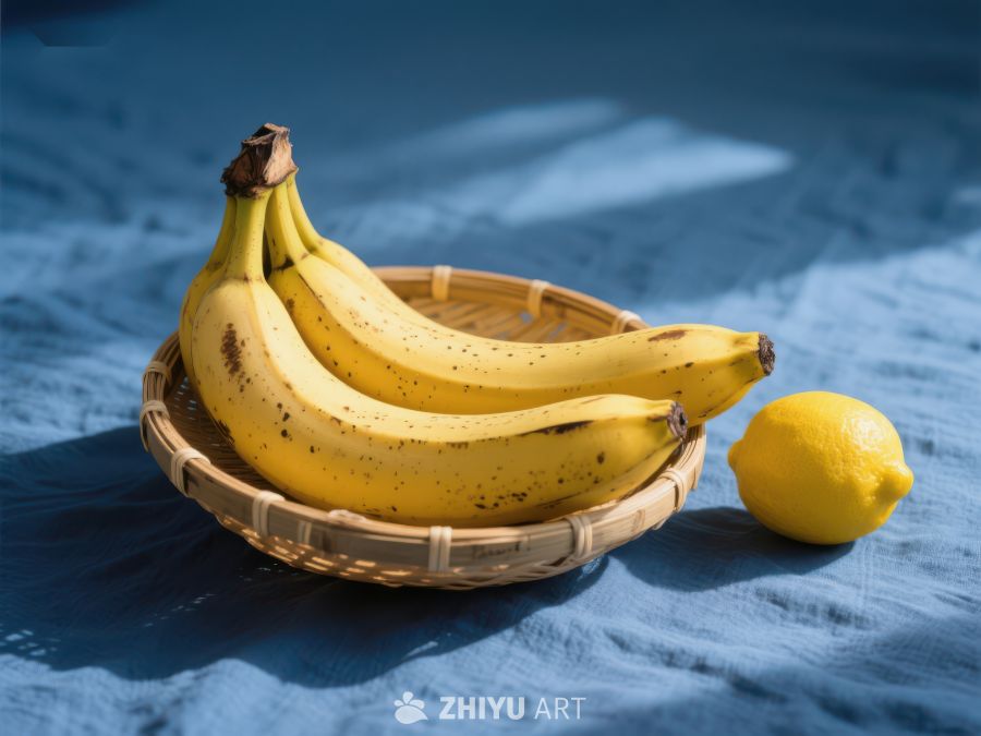 篮中香蕉与柠檬静物图 191