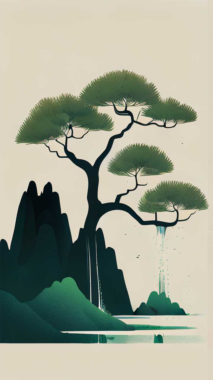 劳动节植树插画