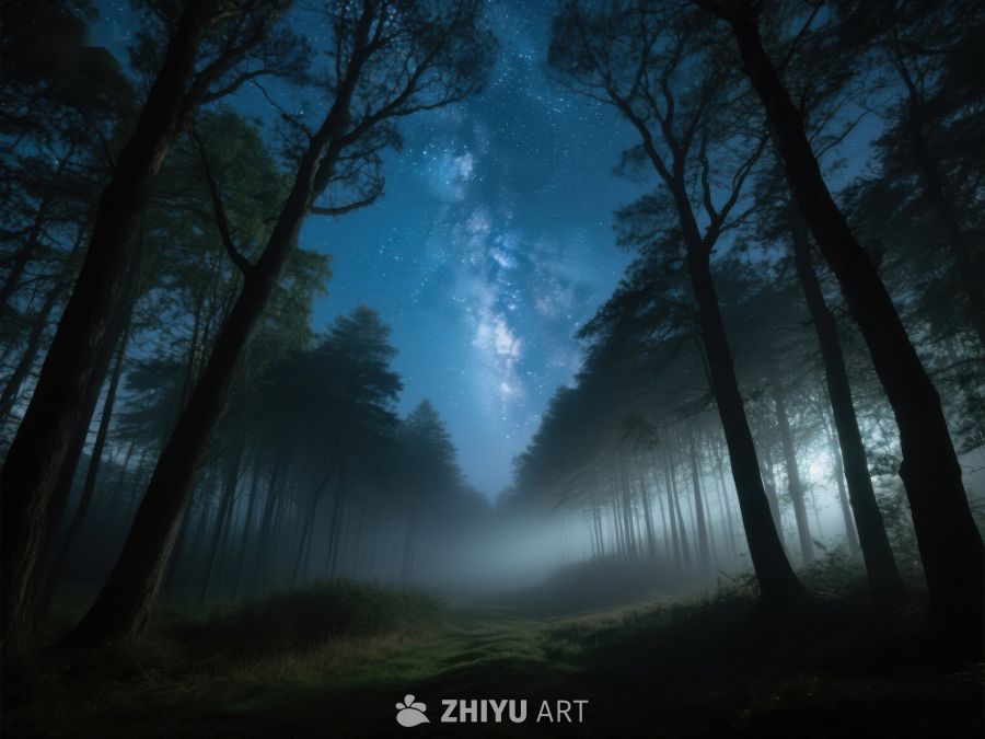 夜幕森林，星光璀璨 457