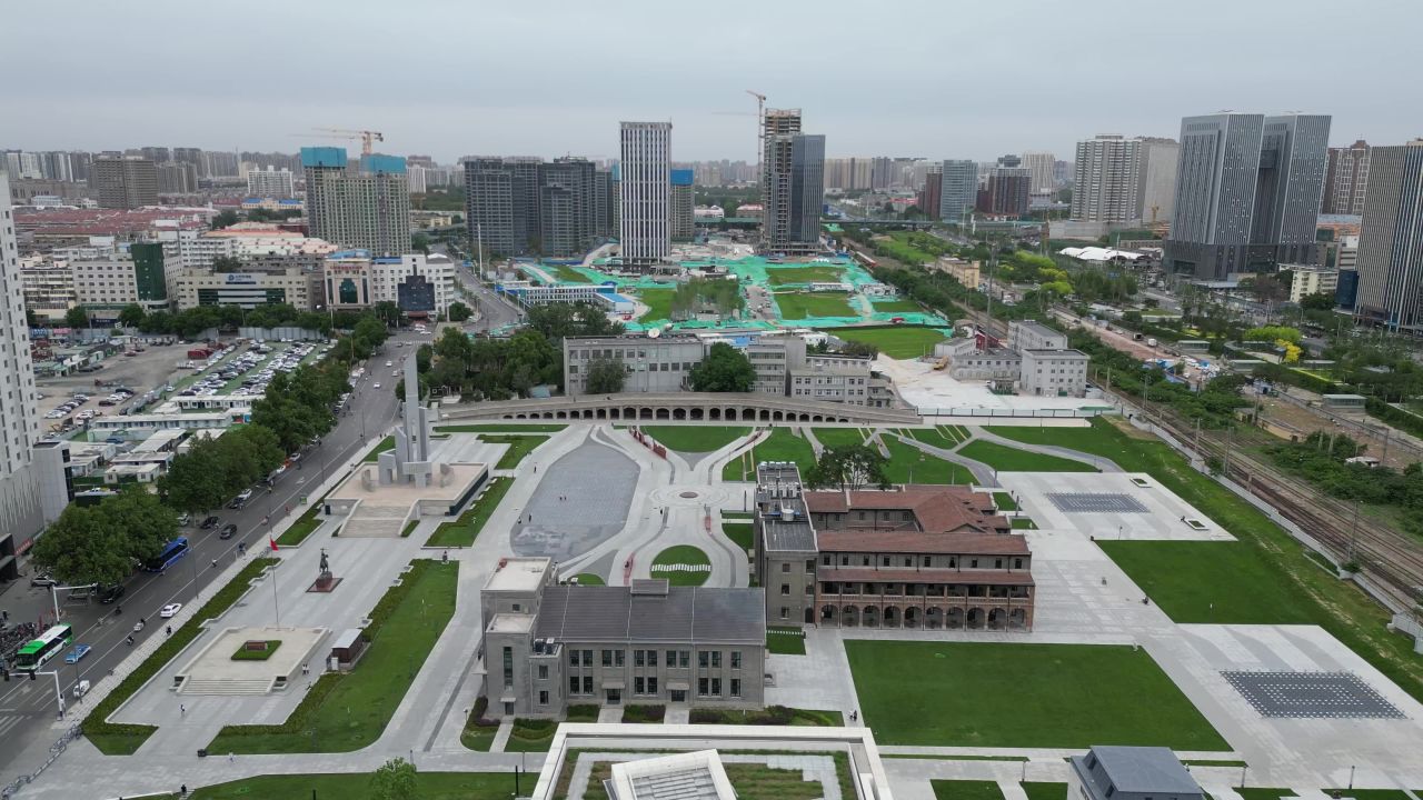  航拍石家庄正太广场