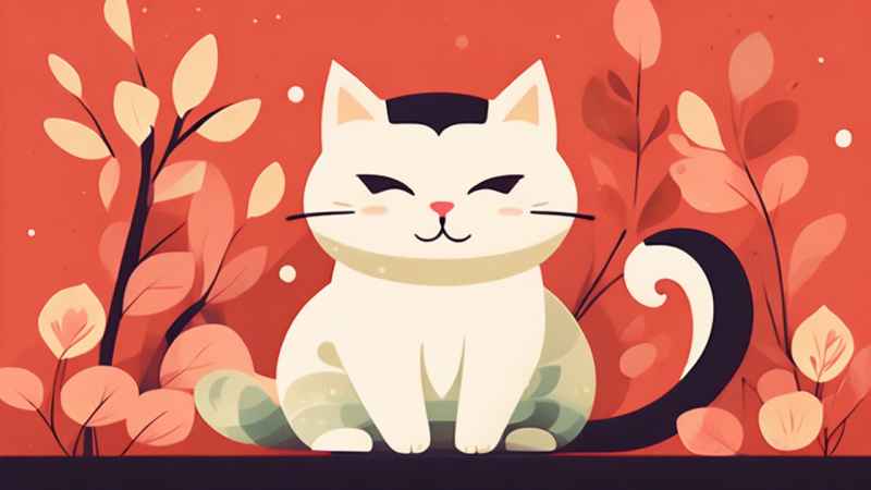 小花猫唯美插画 18