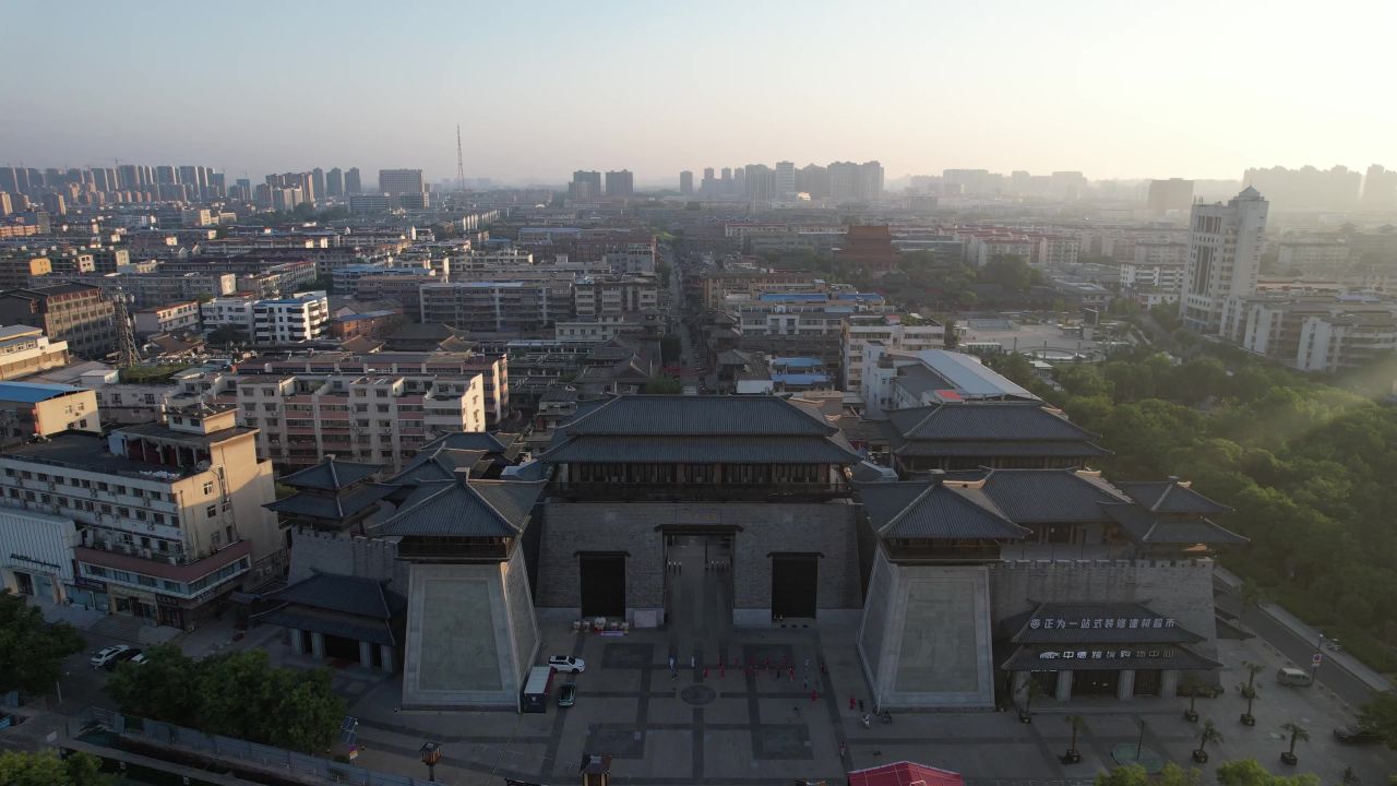 河南许昌曹魏古城航拍