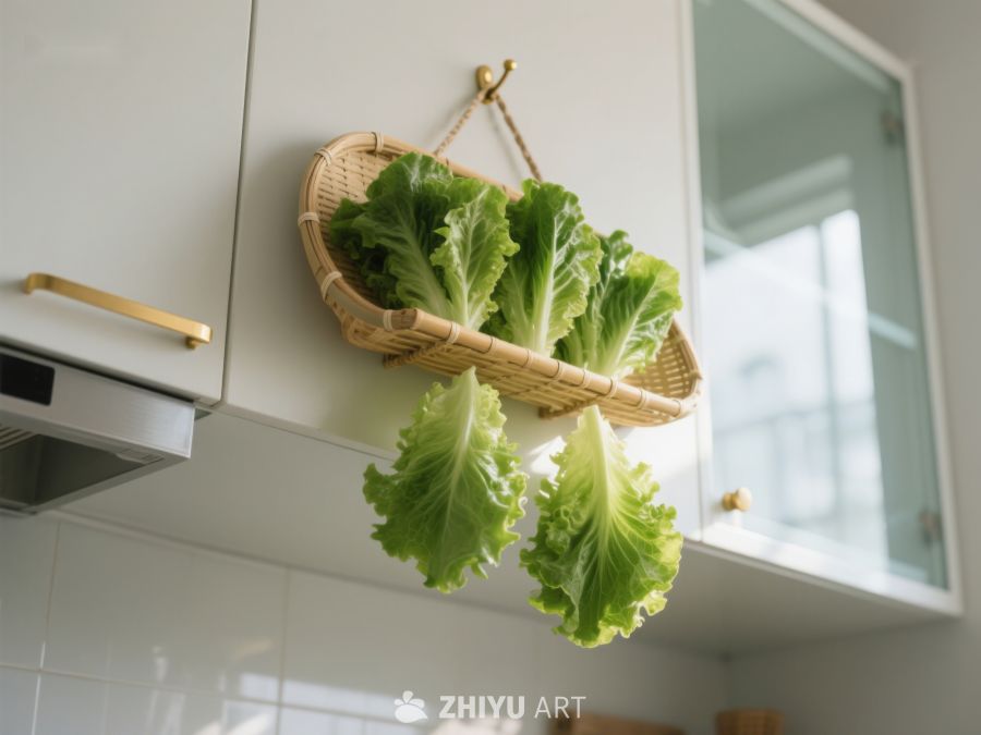 悬挂篮中的新鲜生菜 576