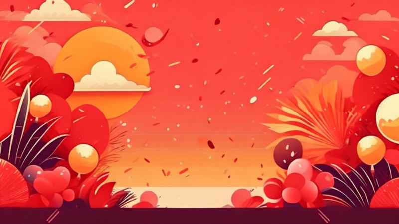 春节爆竹简约插画 13