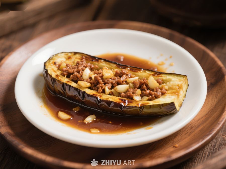 酱汁烤茄子配蒜蓉肉末 276