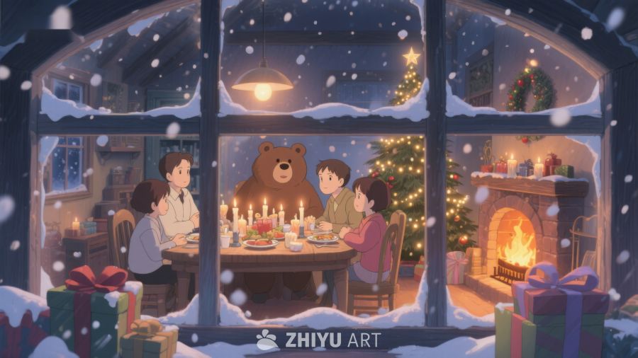 温馨圣诞夜，家人围炉共聚 295