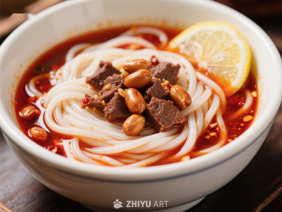 麻辣牛肉米线配柠檬 649