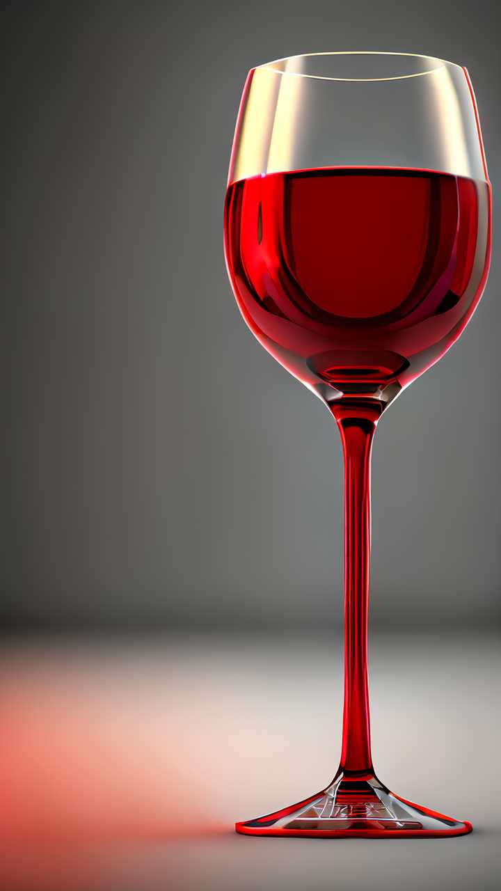 红色玻璃酒杯