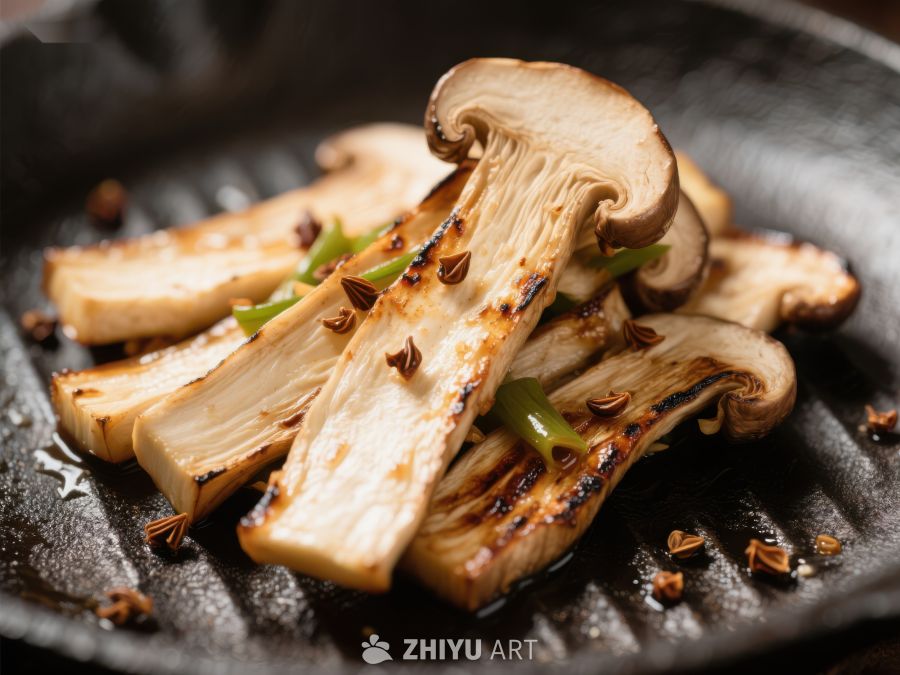 煎烤松茸蘑菇特写 330