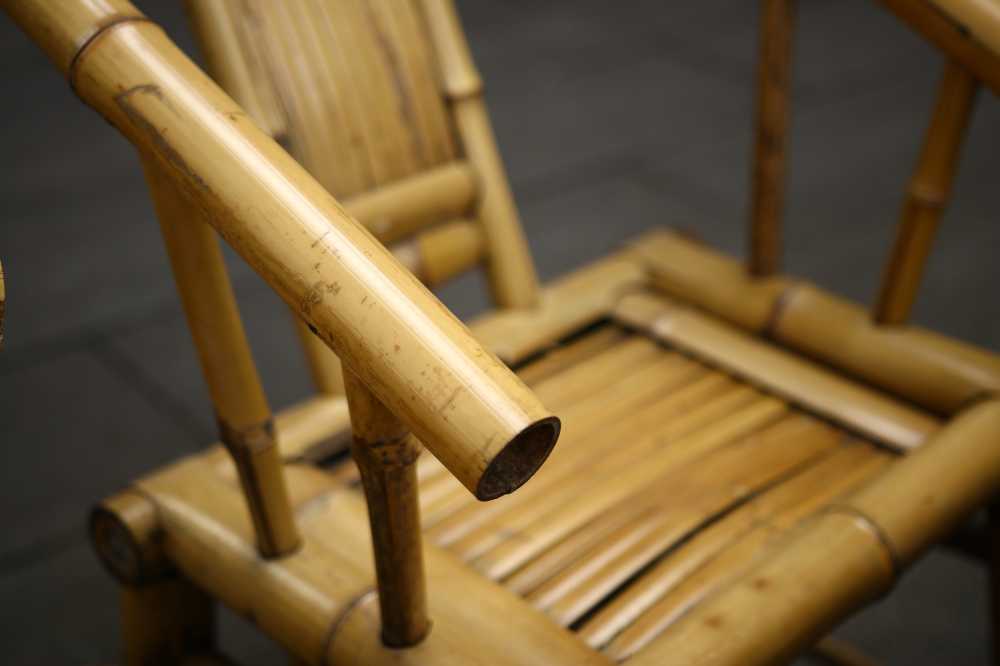 竹子手工编织凳子