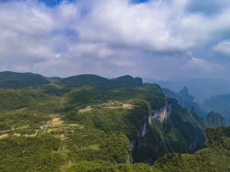 湖南张家界高山山川地貌 