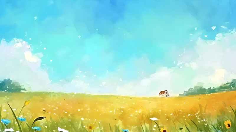 阳光的印象派丰富多彩水彩画 16