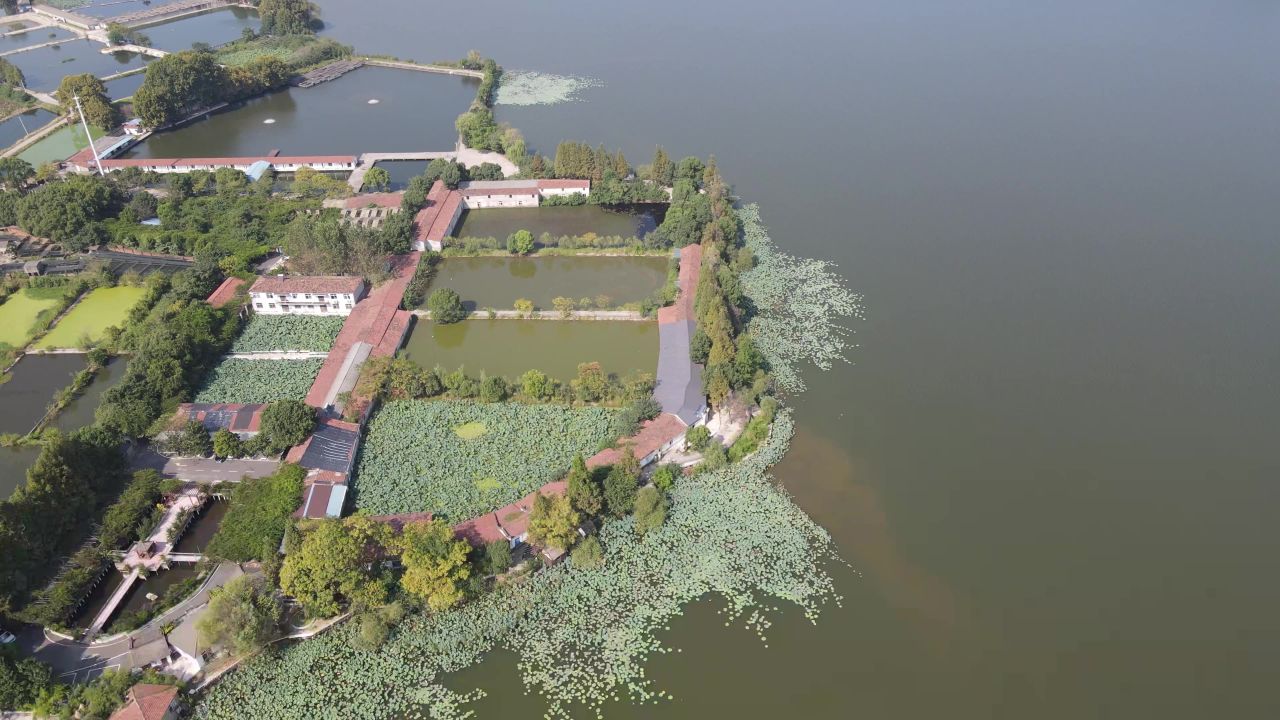 湖北武汉东湖珞珈山航拍