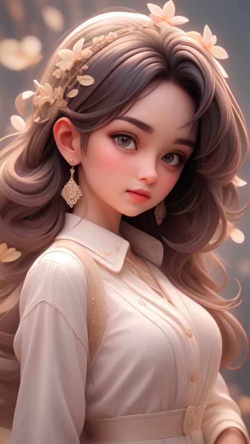 粉色女孩治愈系