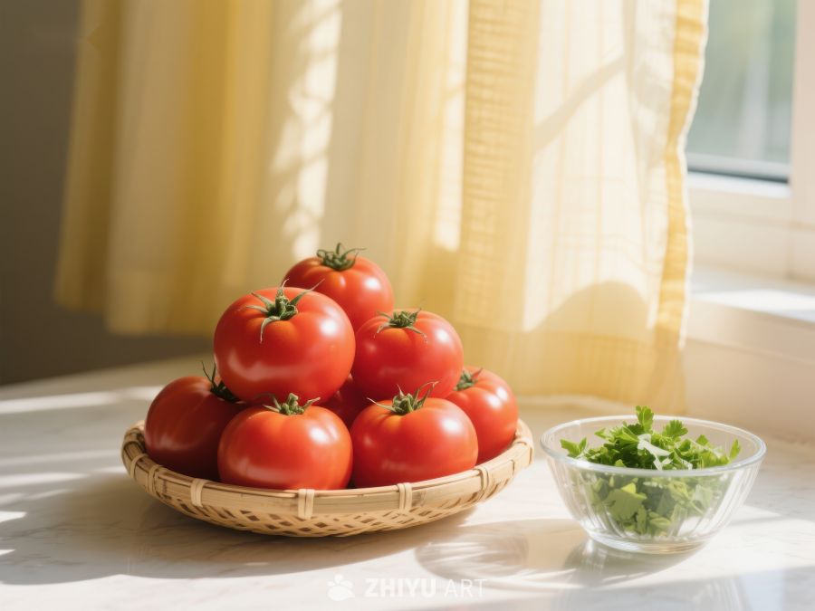 阳光下的番茄与香草 797