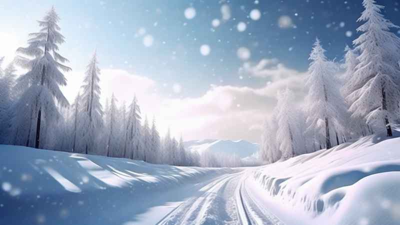 美丽冬季雪景 51