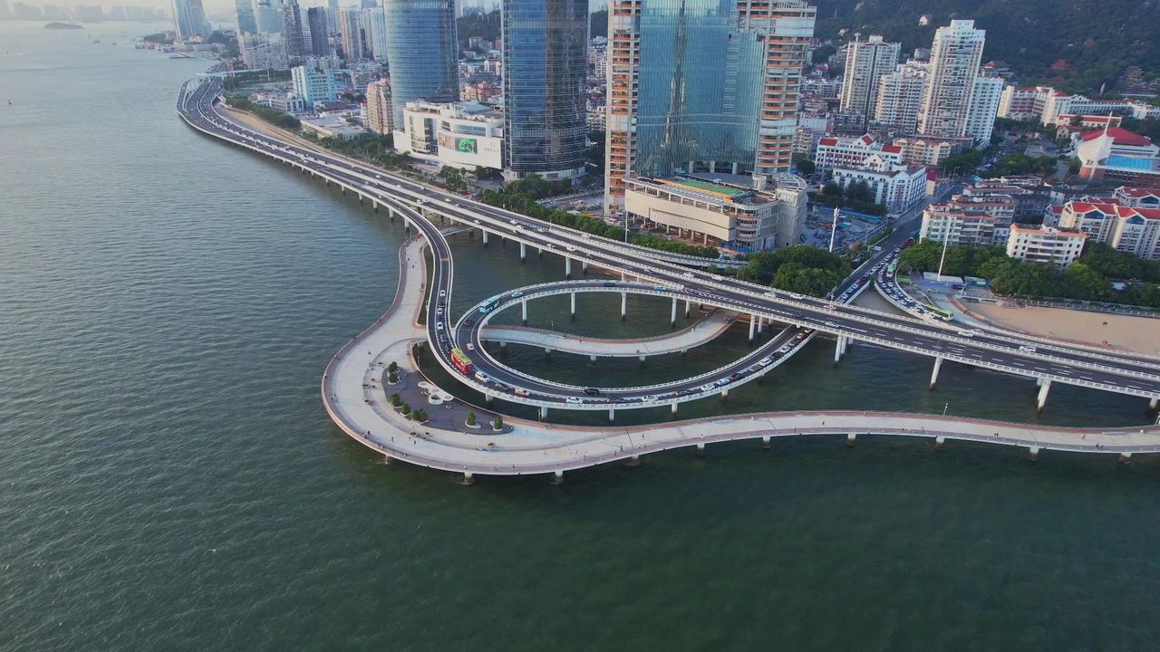 厦门航拍演武大桥景观