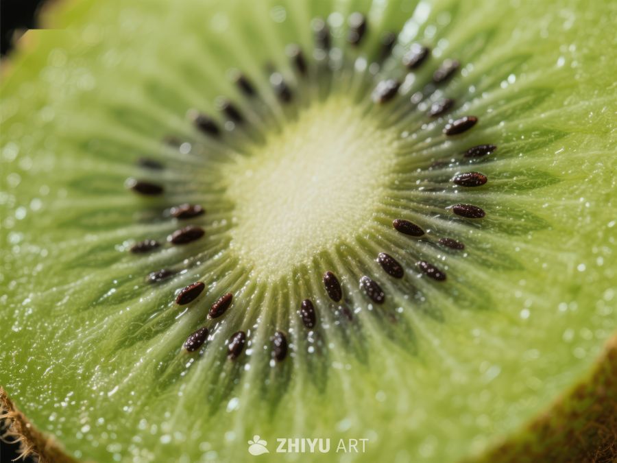 新鲜猕猴桃切面特写 727