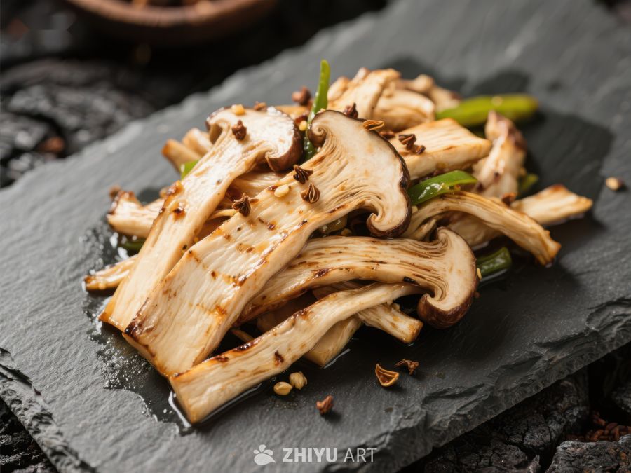 美味烤蘑菇配青椒 1016