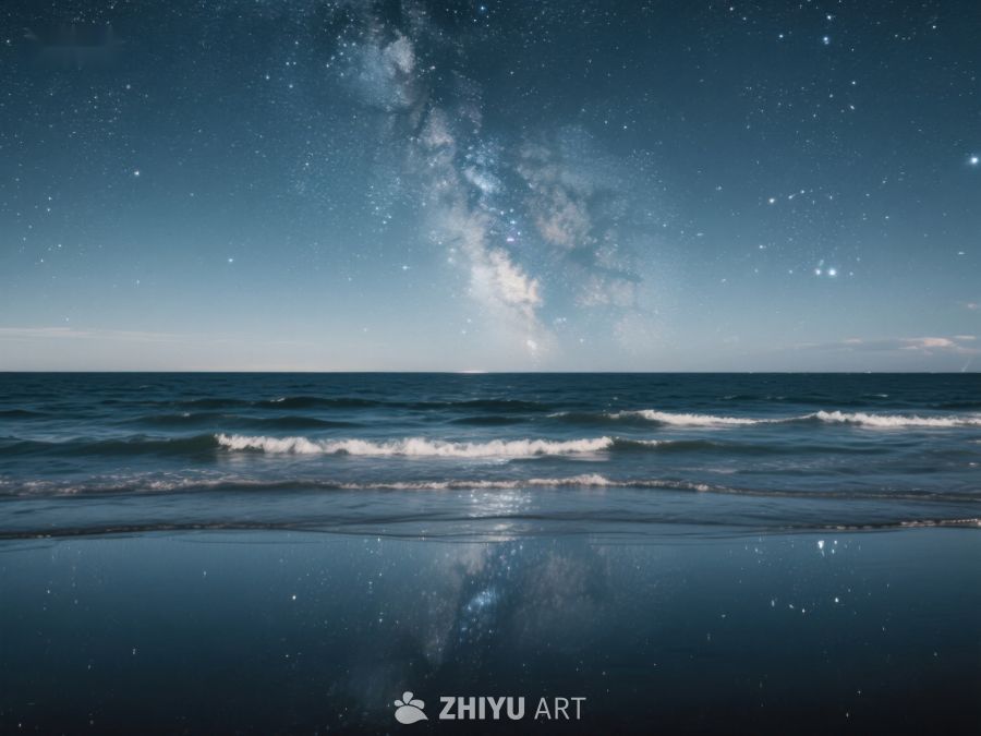 星空下的海洋夜景 196
