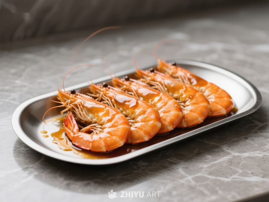 酱汁虾仁摆盘精美 311