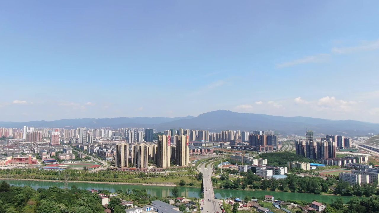  湘西城市建设航拍湖南怀化