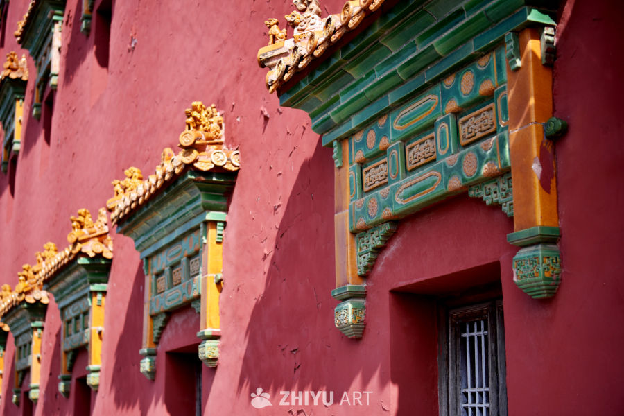 藏式大红台窗棂