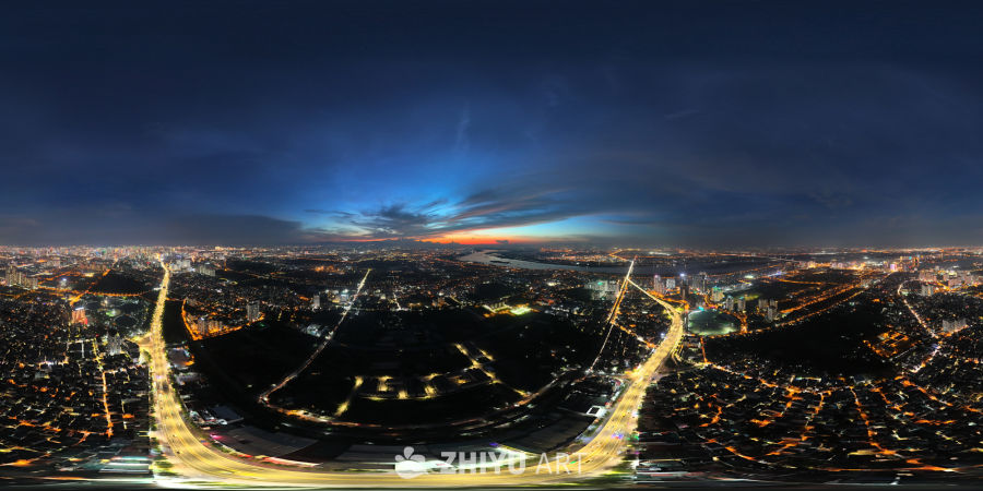 城市夜景全景