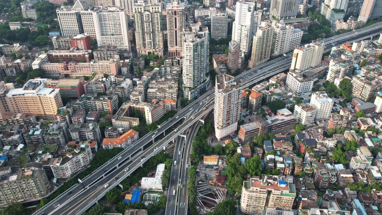 广州越秀区内环高架延时摄影