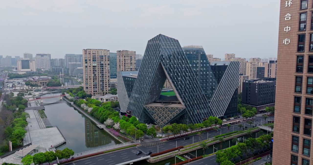 宁波城市建筑风光航拍 13